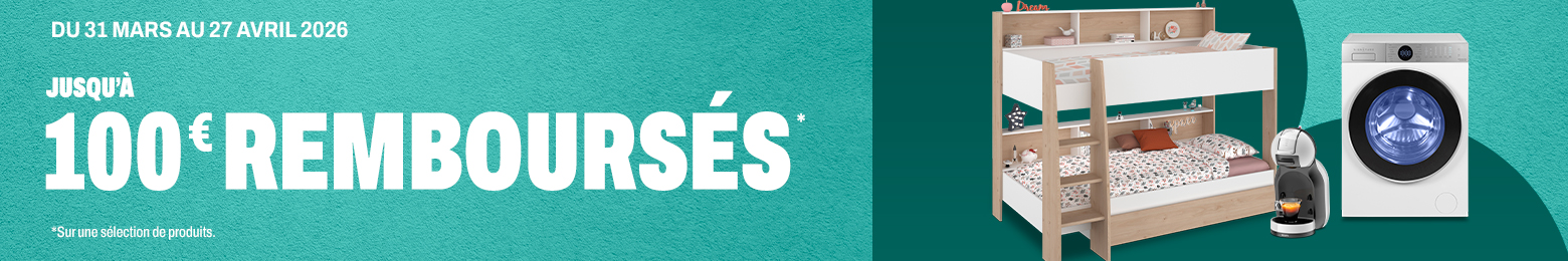Jusqu'à 100€ remboursés
