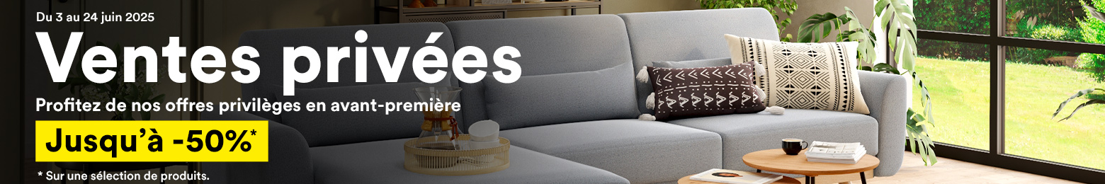 Ventes privées jusqu'à -50%