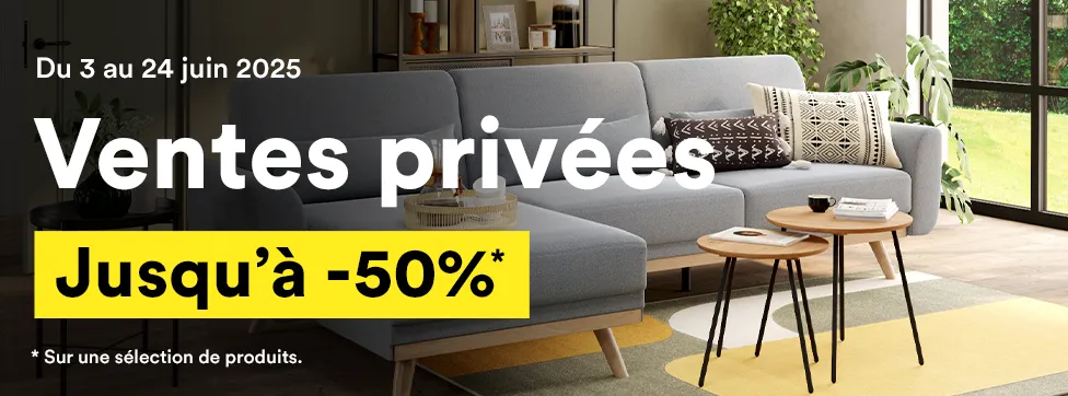 Ventes privées jusqu'à -50%