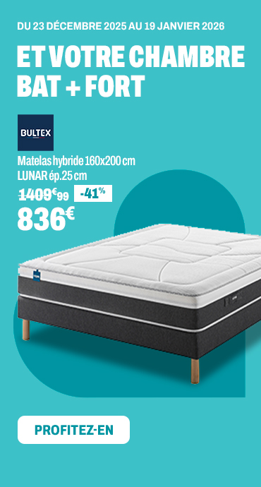 BULTEX Matelas hybride 160x200 cm LUNAR ép.25 cm