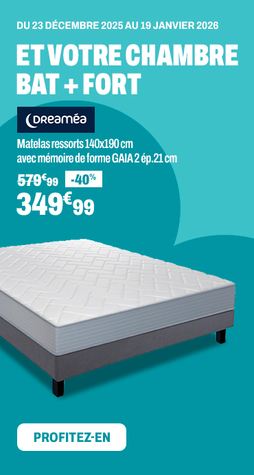 DREAMEA Matelas ressorts 140x190 cm avec mémoire de forme GAIA 2 ép.21 cm