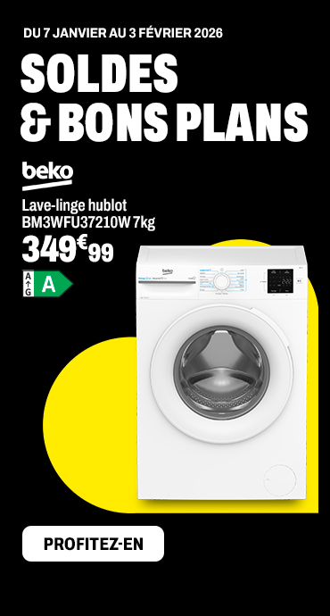 BEKO Lave-linge hublot BM3WFU37210W 7kg