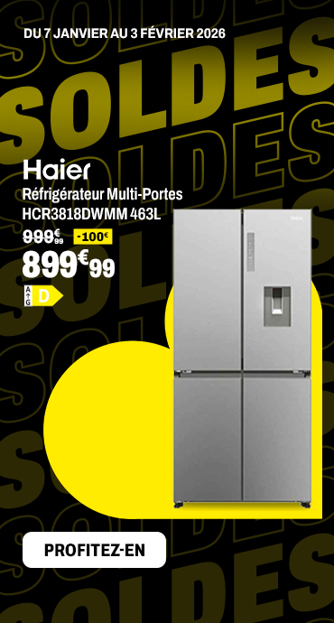 HAIER Réfrigérateur Multi-Portes HCR3818DWMM 463L