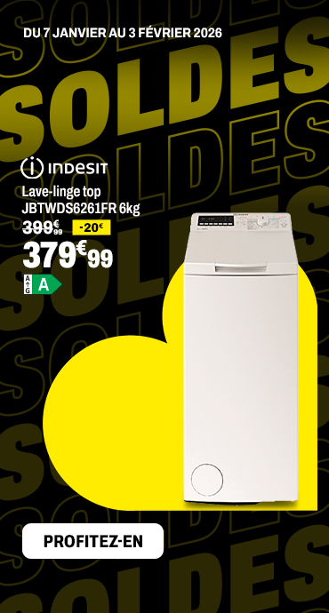 INDESIT Lave-linge top JBTWDS6261FR 6kg