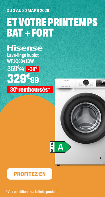 HISENSE Lave-linge hublot WF1Q8041BW 8kg