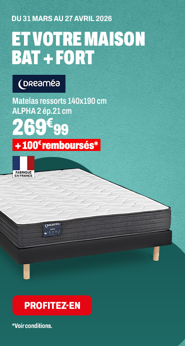 DREAMEA Matelas ressorts 140x190 cm ALPHA 2 ép.21 cm