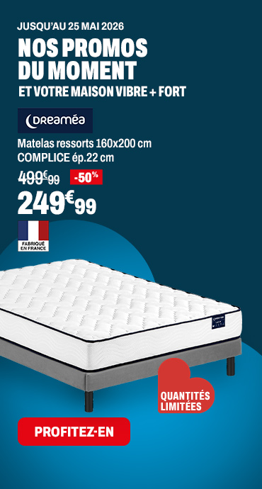 DREAMEA Matelas ressorts 160x200 cm COMPLICE ép.22 cm