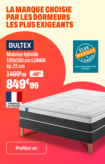BULTEX Matelas hybride 160x200 cm LUNAR ép.25 cm