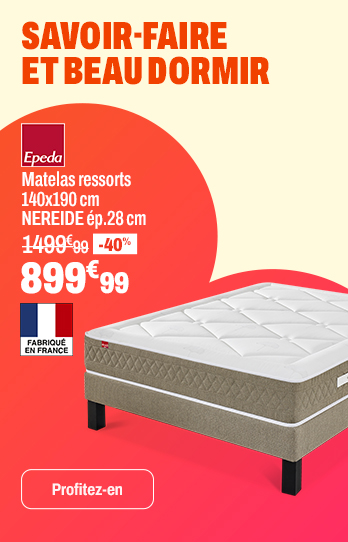EPEDA Matelas ressorts 140x190 cm avec mémoire de forme NEREIDE ép.28 cm