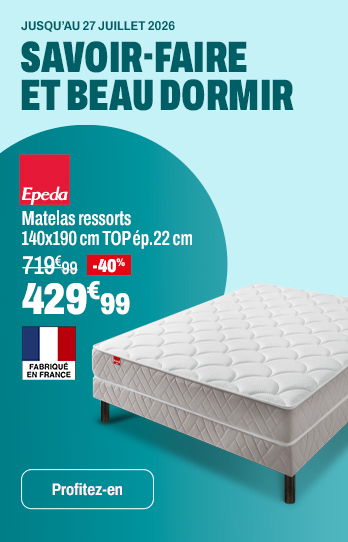 EPEDA Matelas ressorts 140x190 cm BOMBA TOP ép.22 cm