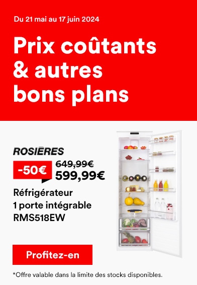 Réfrigérateur 1p intégrable RMS518EW ROSIERES