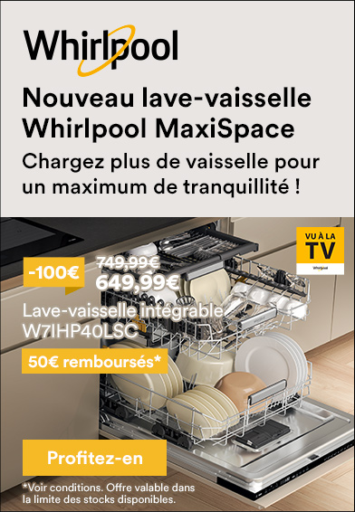 Lave-vaisselle intégrable W7IHP40LSC MaxiSpace WHIRLPOOL