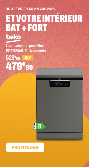 BEKO Lave-vaisselle pose libre BDFN26451G 14 couverts