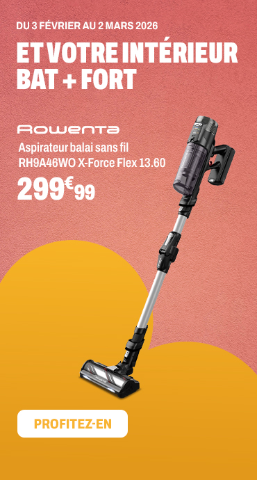 ROWENTA Aspirateur balai sans fil RH9A46WO X-Force Flex 13.60