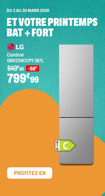 LG Combiné GBV22NCCPY 387L