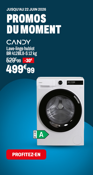 CANDY Lave linge hublot BR 412BL8-S 12 kg Blanc