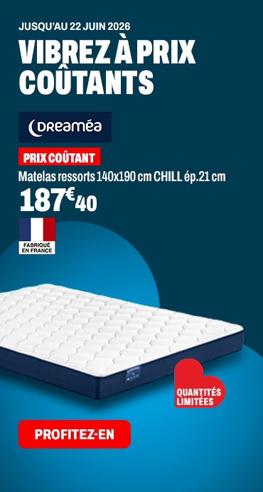 DREAMEA Matelas ressorts 140x190 cm CHILL ép.21 cm