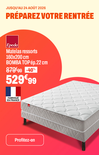 EPEDA Matelas ressorts 160x200 cm BOMBA TOP ép.22 cm
