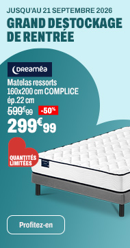 DREAMEA Matelas ressorts 160x200 cm COMPLICE ép.22 cm