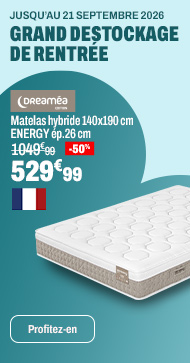DREAMEA EDITION Matelas hybride 160x200 cm ENERGY ép.26 cm