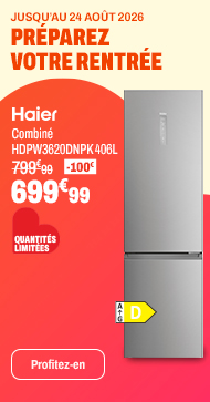 HAIER Combiné HDPW3620DNPK 406L