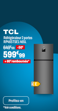 Réfrigérateur 2 portes TCL RP465TSE1 465L