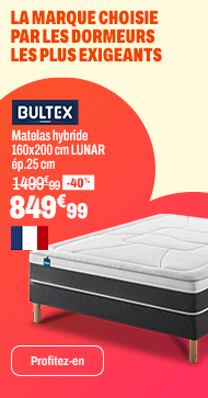 BULTEX Matelas hybride 160x200 cm LUNAR ép.25 cm