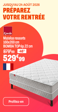 EPEDA Matelas ressorts 160x200 cm BOMBA TOP ép.22 cm