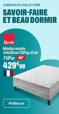EPEDA Matelas ressorts 140x190 cm BOMBA TOP ép.22 cm