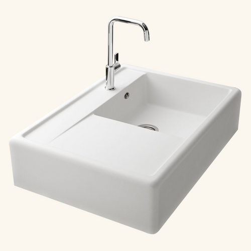 évier Timbre D'office Granit Blanc Grisé Kümbad Kiwi 1 Grand Bac 1 égouttoir
