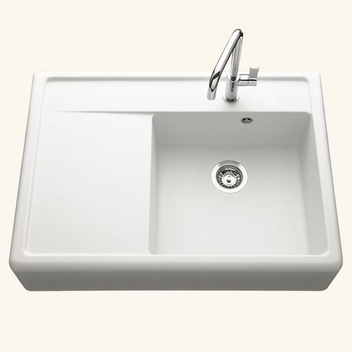 évier Timbre D'office Granit Blanc Grisé Kümbad Kiwi 1 Grand Bac 1 égouttoir