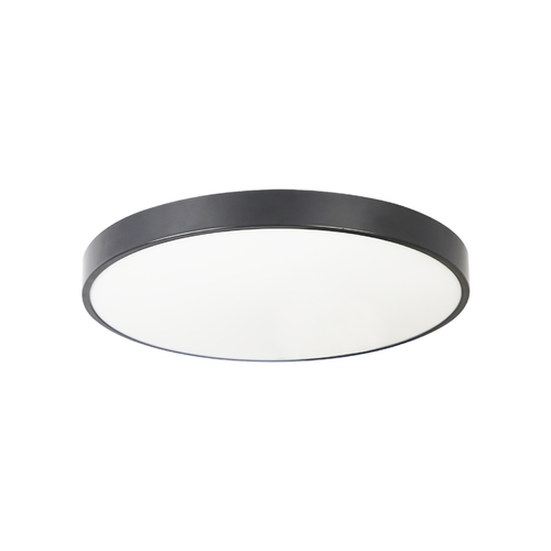 Plafonnier LED Ip44 4000k Noir 28cm Rond 17w Chambre Plat Lampe De Salle De Bain