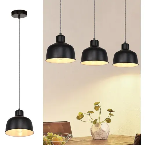 Suspension Chambre Vintage Rétro Noir E27