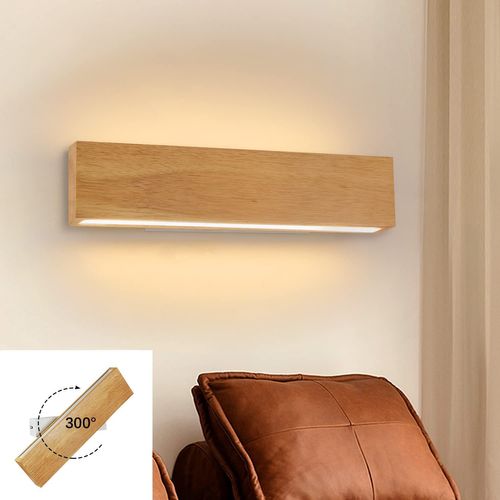 LED Applique 32 Cm Bois Moderne Design 11 W 3000 K Blanc Chaud