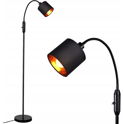 Lampadaire Noir 1 lumière Lampadair Vintage E14 Industrial Retro 360 lampadaire salon