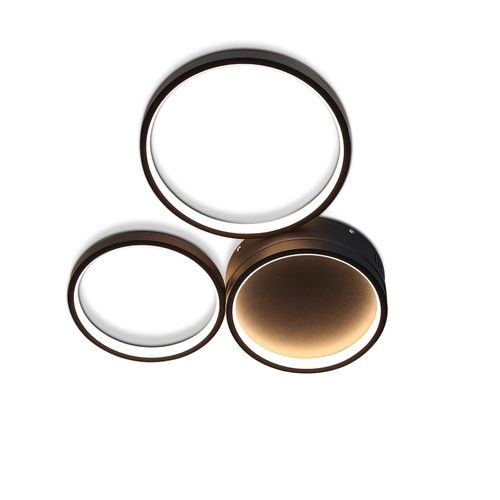 Plafonnier LED Noir 38w 3000K plafonnier salon pour cuisine