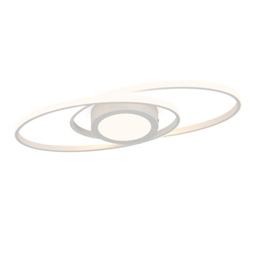 Plafonnier LED 48w Dimmable Métal Blanc Avec Télécommande 3000k-6500k Moderne
