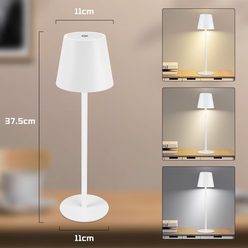 Lampe De Table Batterie Sans Fil Lampe De Table LED Lampe De Bureau Dimmable Ip54  USB