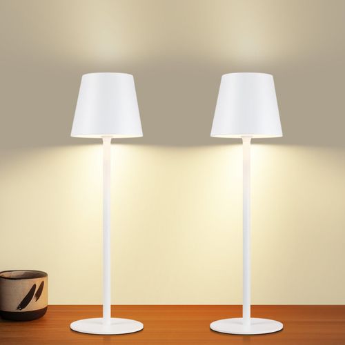 Lampe LED Sans Fil Briloner - IP54 - Dimmable Tactile - Marron - Int/ext
