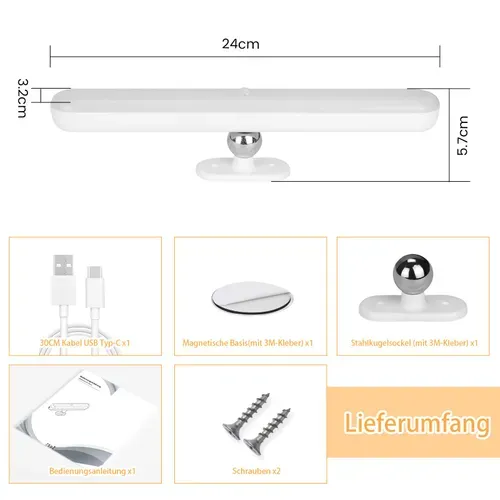 Applique Murale LED D'intérieur Sans Fil Avec Détecteur De Mouvement Batterie Variable