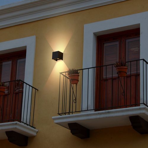 Applique Murale LED Extérieur Luminaire Extérieur Ip65 Noir Haut Bas 3w G9