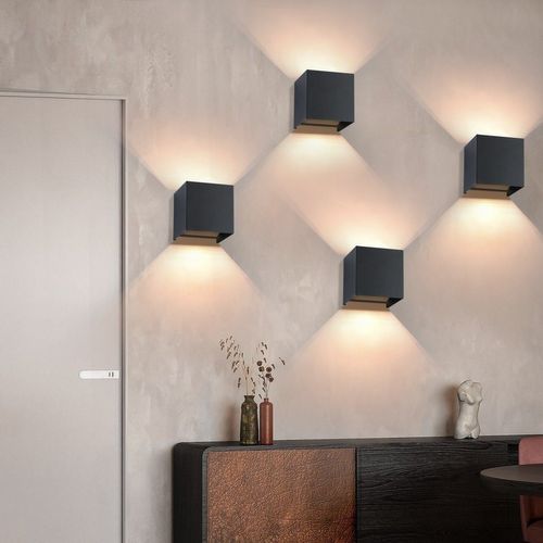 Applique Murale LED Extérieur Luminaire Extérieur Ip65 Noir Haut Bas 3w G9
