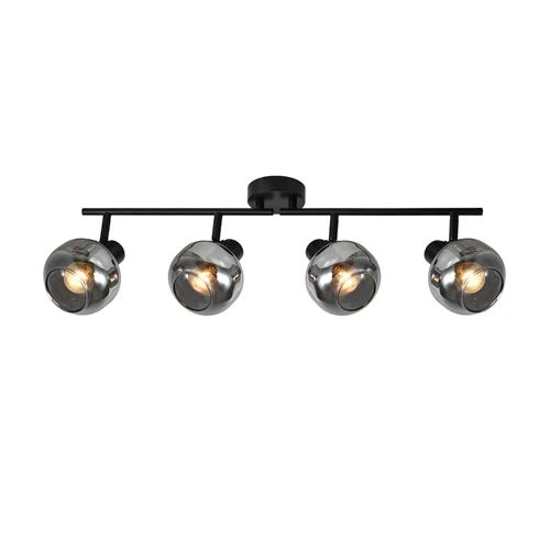 4 Spots LED Plafond Encastrables 50mm - Orientables, Noir - Pour Intérieur Moderne - 230V