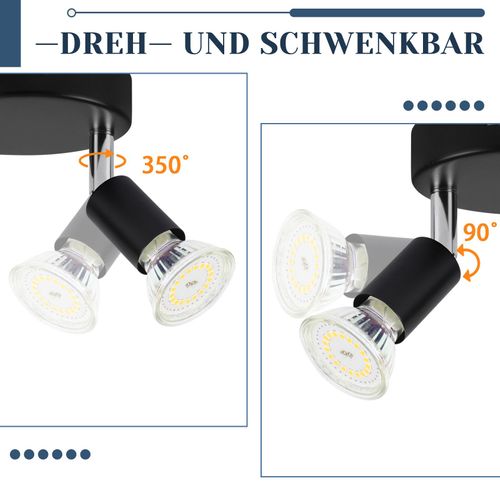 WSMCN Ampoule LED GU10 PAR16 Blanc froid 5000 Kelvin 10W Équivalent à 140W Lampe Halogène, Réflecteur
