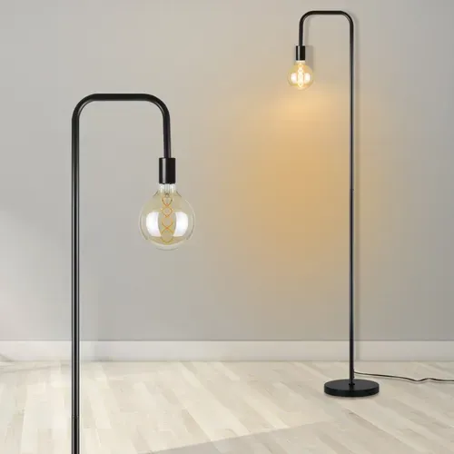Lampadaire Salon Vintage Noir Avec Interrupteur À Pied Métal Industriel E27 Lampadaire Design