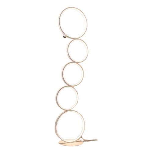 LED Lampadaire Blanc 32w Blanc Chaud Interrupteur Tactile Lampadaire Sur Pied Avec 5 Anneaux