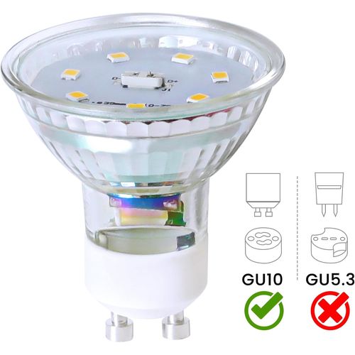 Ampoule LED Gu10 Blanc Chaud 5w 50w, Lampe à Économie D'énergie 3000k, Spot 110 ° Non