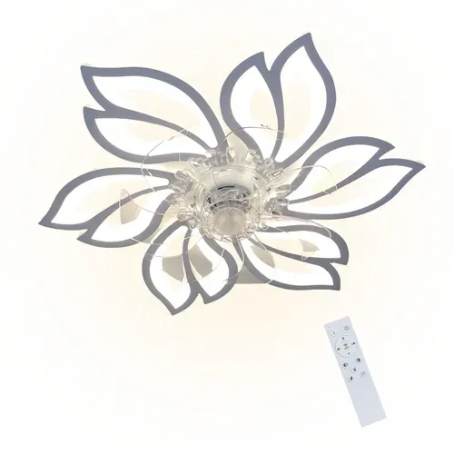 Ventilateur De Plafond Avec Éclairage Télécommande Lampe De Plafond LED Fonction De Timer