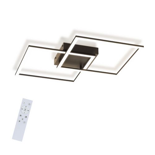 Plafonnier LED Plafonnier Salon - Lampe De Salon Lampe De Cuisine Dimmable 52w Noir