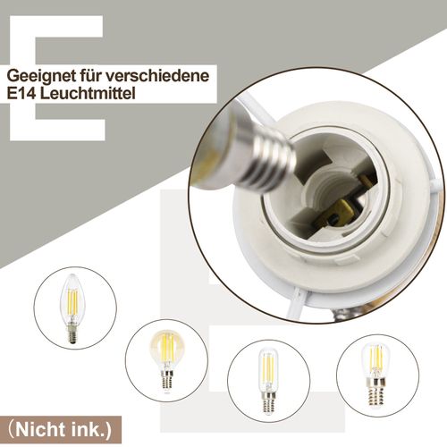 Plafonnier 2 Spots Blanc Aspect Bois Plafonnier E14 Orientable 350° 4 Ampoules Max 25w